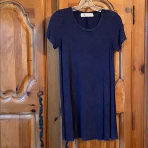 Impeccable Pig distressed navy t-shirt dress